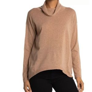 Eileen Fisher 100% cashmere camel sweater washable